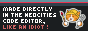 a button that says 'made directly in the neocities code editor. Like an idiot' 